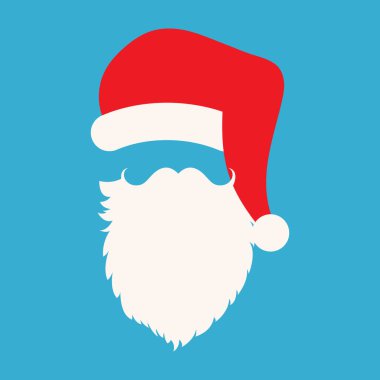 Beyaz Arkaplanda Noel Maskeleri ve Kostümleri Çizimi.