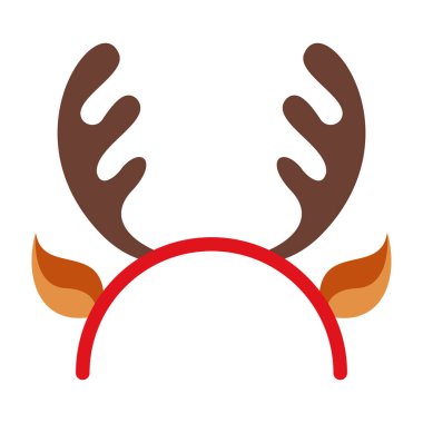 Beyaz Arkaplanda Noel temalı Maskeler ve Kostümler.