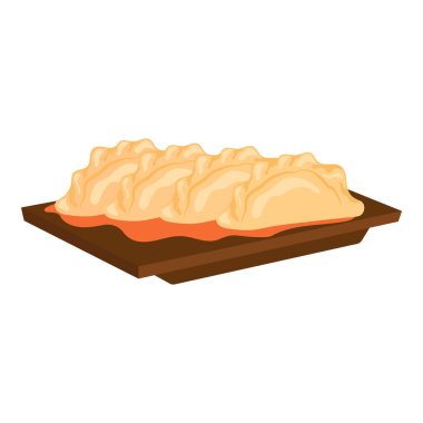 Ahşap tepsilerdeki deniz ürünleri tabakları, suşi, balık ve hamur köfteleri. Asya ya da Çin yemekleri.