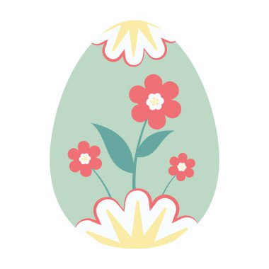 Tavşanlı, çiçekli ve canlı desenli Paskalya Yumurtaları.