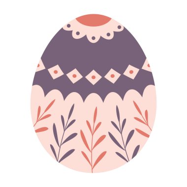 Tavşan, civciv ve çiçek desenli renkli Paskalya yumurtaları..