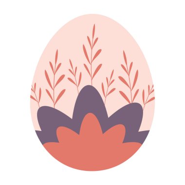 Çiçek, kalp ve tavşan temalı güzel Paskalya yumurtaları.