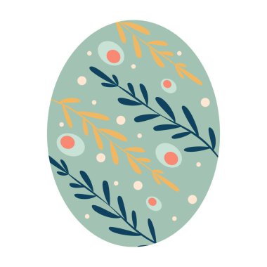 Tavşanlar, havuçlar ve soyut desenler içeren renkli Paskalya yumurtası çizimleri.