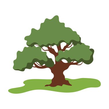 Çizgi film Biçimi Yeşil Ağaçlar Koleksiyonu.