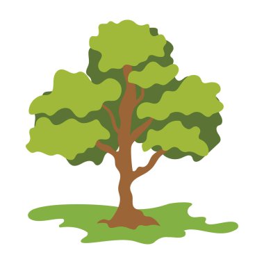 Çizgi film Biçimi Yeşil Ağaçlar Koleksiyonu.