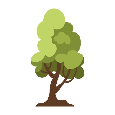 Çeşitli Yeşil Ağaçların Vektör Resimleri.