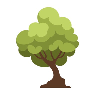 Çeşitli Yeşil Ağaçların Vektör Resimleri.