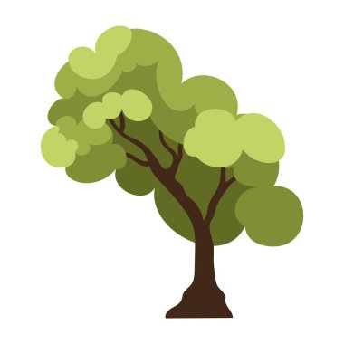 Çeşitli Yeşil Ağaçların Vektör Resimleri.