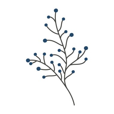 Renkli çiçekli, dutlu ve yapraklı düz botanik elementler..