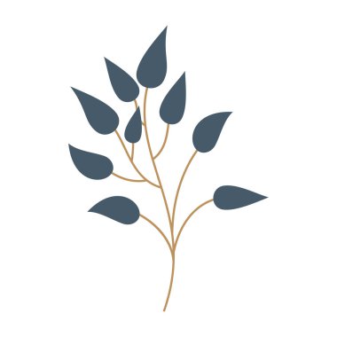 Renkli çiçekli, dutlu ve yapraklı düz botanik elementler..