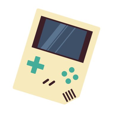 El bilgisayarı ve klasik oyun konsolları ve aksesuarlarının çizimleri.