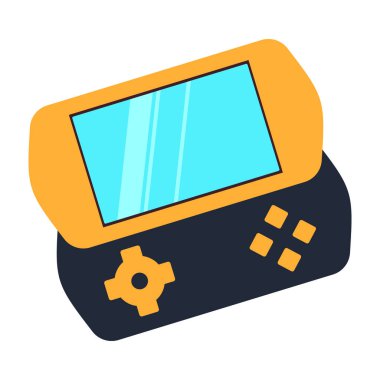 El bilgisayarı ve klasik oyun konsolları ve aksesuarlarının çizimleri.