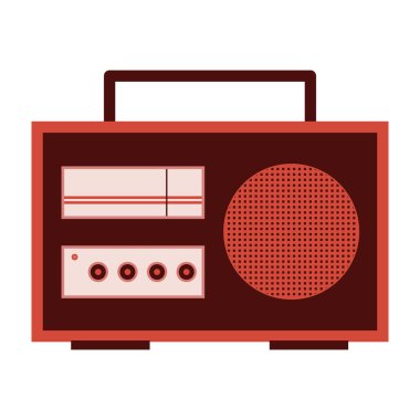 Retro elektronik aygıtlar ve vintage iletişim araçları simgeleri.