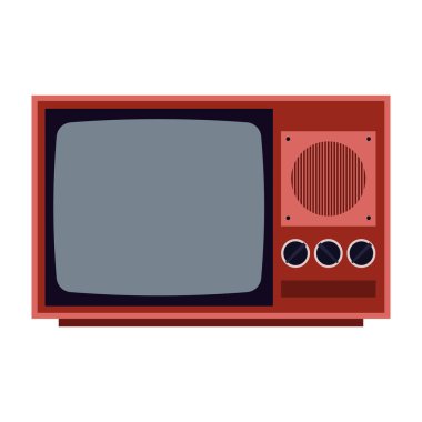 Eski medya, televizyon ve iletişim teknolojisi simgeleri ayarlandı.