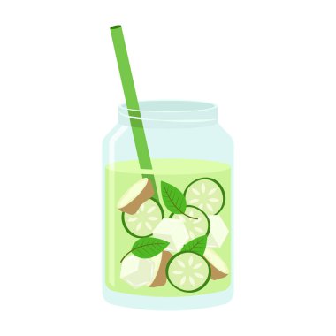 Farklı bardaklarda meyve ve buzlu renkli ferahlatıcı içecekler. Yaz soğuk içecekleri.