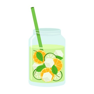 Farklı bardaklarda meyve ve buzlu renkli ferahlatıcı içecekler. Yaz soğuk içecekleri.