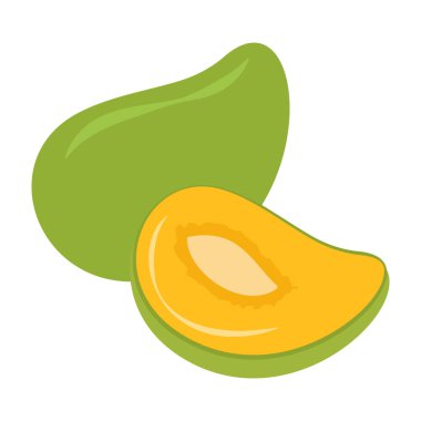 Beyaz arka planda çeşitli tropikal ve egzotik meyvelerin düz çizimleri.