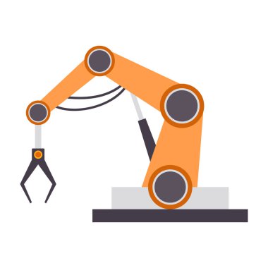 Endüstriyel Kullanım için Robot Silahlar. Çizim Düz Biçimi.