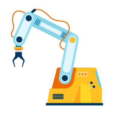 Modern endüstriyel robotik silahlar üretim ve otomasyon için..