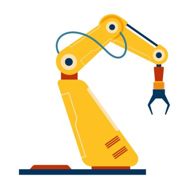 Modern endüstriyel robotik silahlar üretim ve otomasyon için..