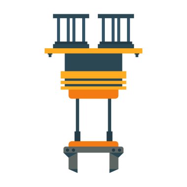 Modern endüstriyel robotik silahlar üretim ve otomasyon için..