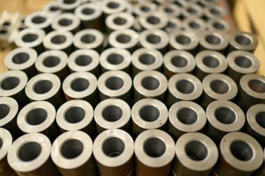 Steel raw material at factory, Equipment and work tool of industrial manufacturing plant area