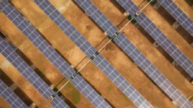 Solar panels in solar power station at solar cell farm, Green energy from sun, Ecology solar power in field, Electrical innovation from nature environment