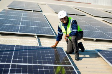 Professional engineer technician with safety helmet checking system. High quality photo