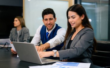 Group of business team meeting and brainstorming at office, People making great decisions together, High quality photo