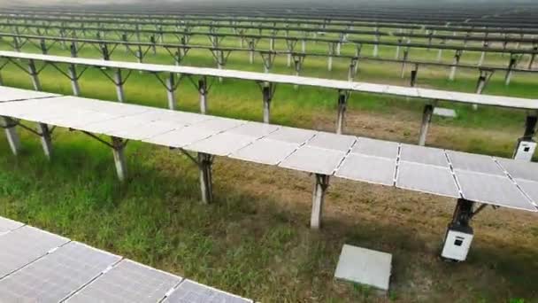 Ekoloji Güneş Enerjisi Santrali Yeşil Enerji Yeniliği Yeşil Alanlı Elektrik — Stok video