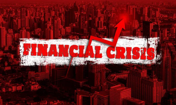 Pénzügyi Válság Pénzügyi Kudarc Koncepciója Válság Gazdasági Feltételek Globális Környezetben — Stock Fotó