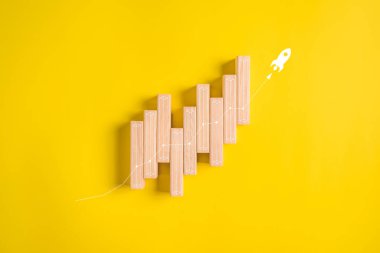 Mavi arka plan, yatırım stratejisi ve başarılı iş yatırımcısı olmak için sağlanan faydalar, yatırım için mali konsept, mali gelişmeler ve iş büyümesi konulu yatırım metni