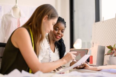 Marketing analysis accounting team meeting and working at company, Business team with new startup project, Discussion and analysis data charts and graphs, Business finances and accounting