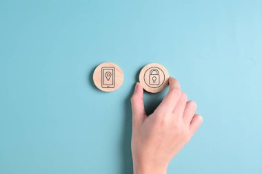 İnternet gizlilik simgesi arkaplanı. Güvenlik simgesi koruması ve internet gizliliği. Yüksek kalite fotoğraf