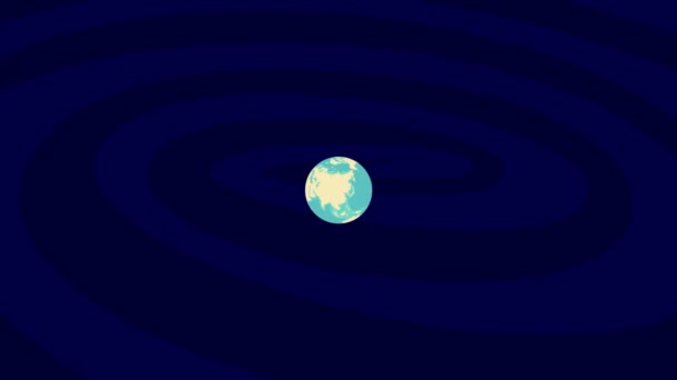 Zooming Lyon Location Stylish Earth Globe — Vídeo de stock
