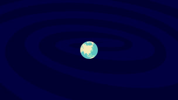 Zooming Nice Location Stylish Earth Globe — Vídeo de stock