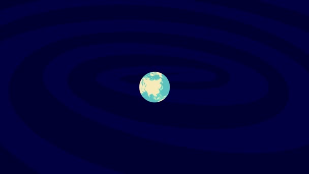 Zooming Rennes Location Stylish Earth Globe — Stock videók