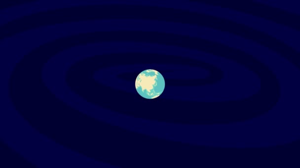 在奇异的地球球体上缩放到土伦位置 — 图库视频影像