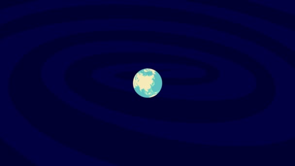 Zooming Villeurbanne Location Stylish Earth Globe — Wideo stockowe