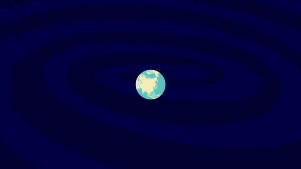 Zooming Dusseldorf Location Stylish World Globe — Videoclip de stoc