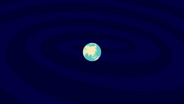 Zooming Granada Location Stylish World Globe — Stok Video
