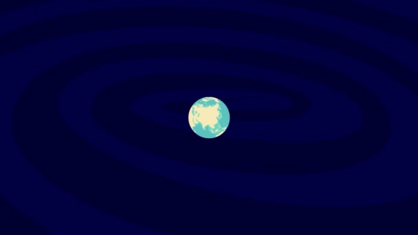 Zooming Vigo Τοποθεσία Stylish World Globe — Αρχείο Βίντεο