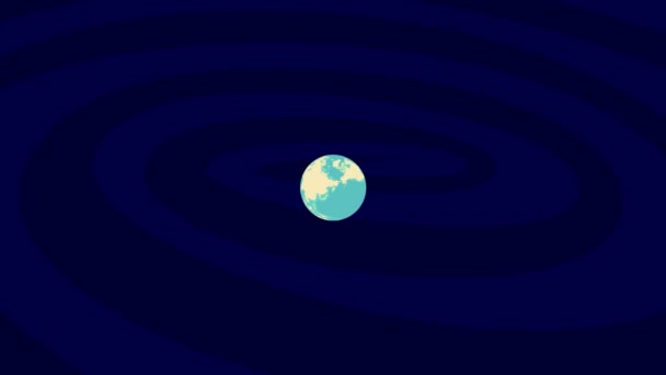 Zooming Perm Location Stylish World Globe — Stockvideo