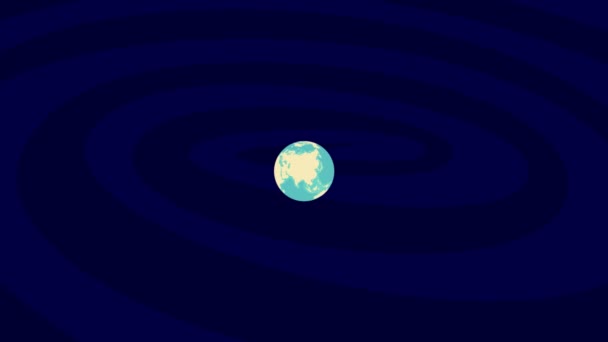 Zooming Almada Location Stylish World Globe — Αρχείο Βίντεο