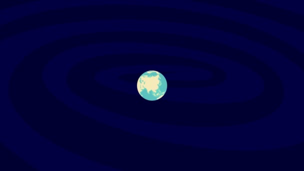 Zooming Amora Location Stylish World Globe — Stockvideo