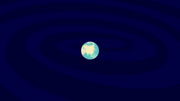Zooming Povoa Varzim Location Stylish World Globe — Stockvideo