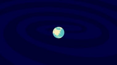 Zooming To Simmering Location On Stylish World Globe