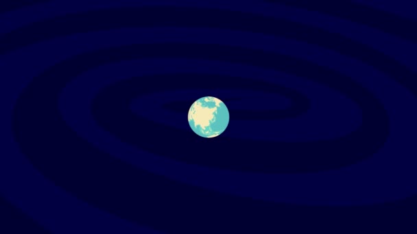 Zooming Favoriten Location Stylish World Globe — Stock video