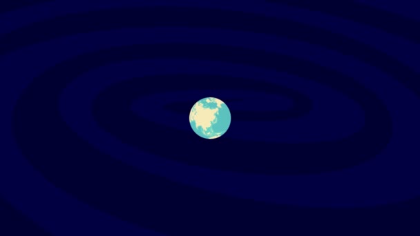 Zooming Simmering Τοποθεσία Κομψό Κόσμο Globe — Αρχείο Βίντεο