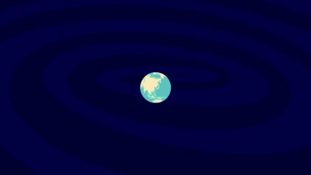 Zooming Acharnes Location Stylish World Globe — стоковое видео